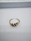 32 Korean version pure copper ring girls' small accessory, simple and ins style fashionable small round bean set ring with adjustable opening details Picture